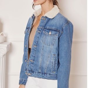 Kancan Peplum Denim Jacket Size Medium 
